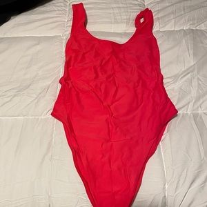 Neon pink aerie swimsuit